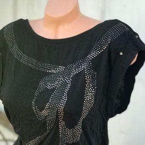 Juicy couture off shoulder crystal embellished top